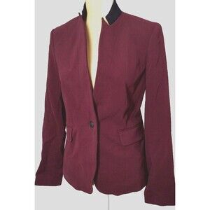 Rag Bone Color Wine Black Collar Blazer Womens Size 2